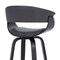 Armen Living Julyssa 26" Counter Height Swivel Gray Faux Leather and Black Wood Bar Stool LCJSBAGRBL26 - alternate 9